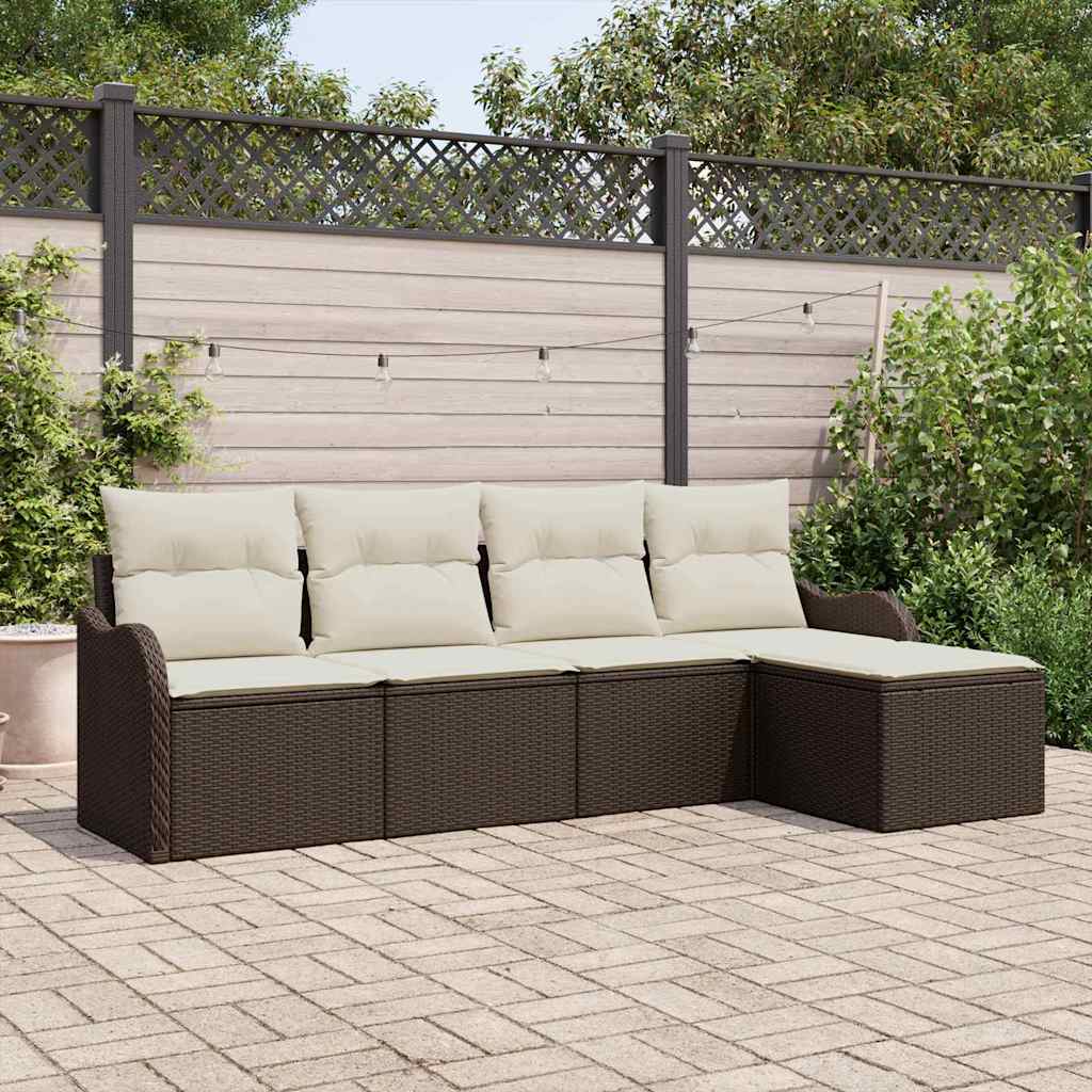 vidaXL Tuinbank Set Zwart poly rattan