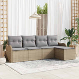 vidaXL Tuinbank Set Zwart poly rattan