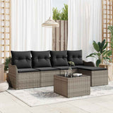 vidaXL Tuinbank Set Zwart poly rattan