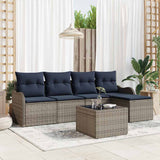 vidaXL Garden Bench Set Brown poly rattan