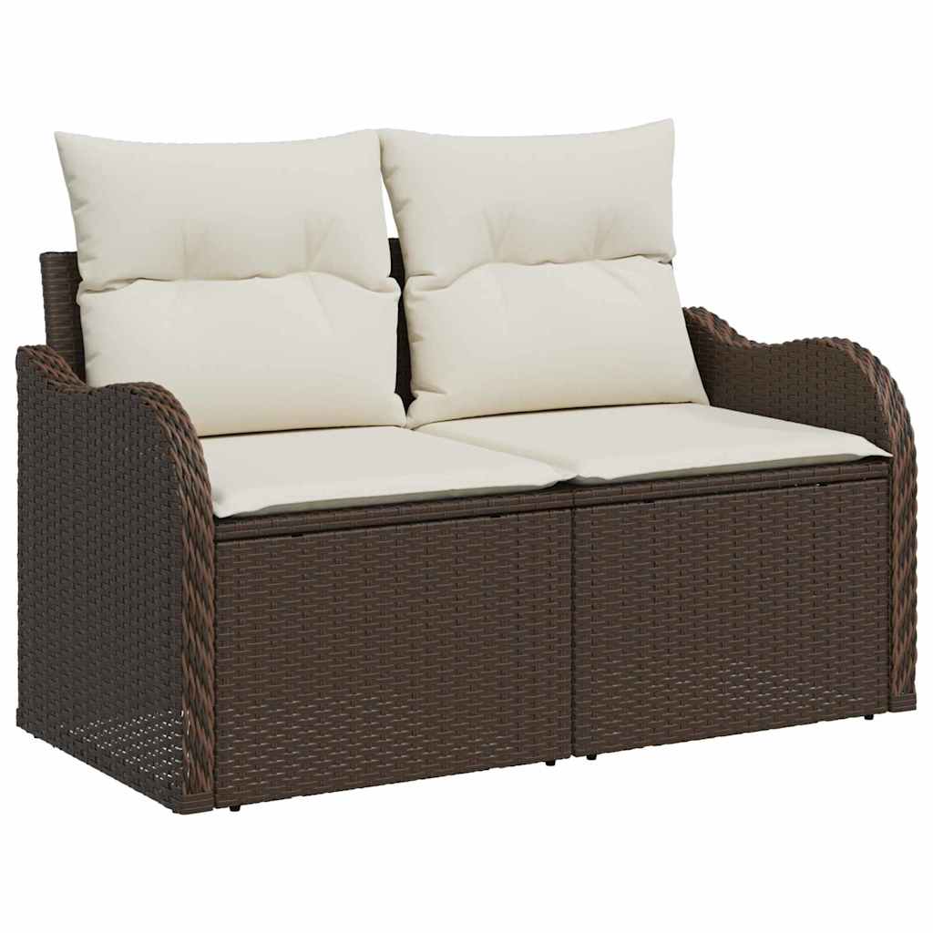 vidaXL Garden Bench Set 4 pcs Black poly rattan