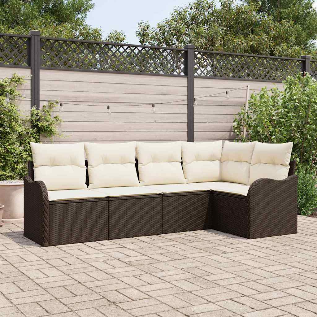 vidaXL Tuinbank Set Zwart poly rattan