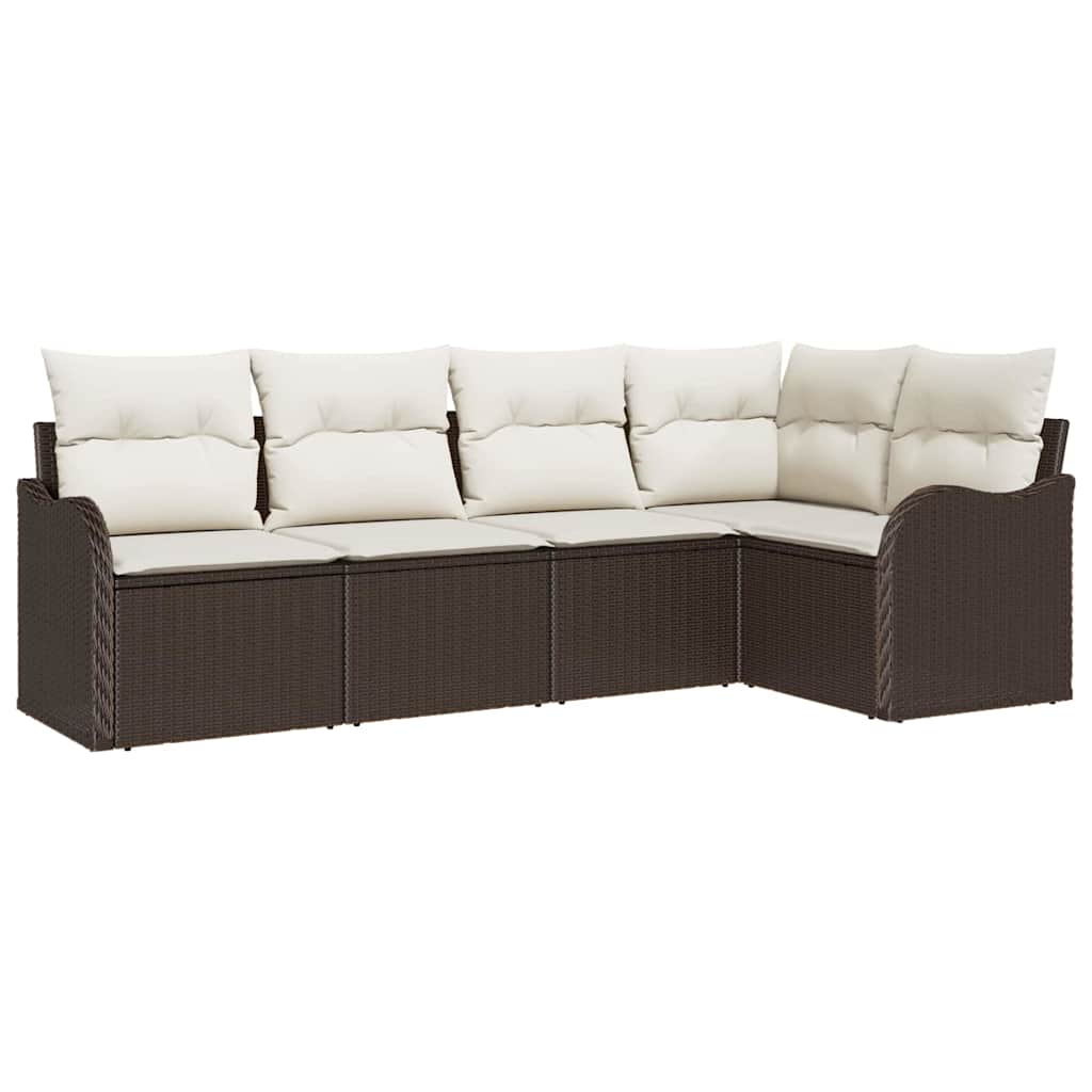 vidaXL Tuinbank Set Zwart poly rattan