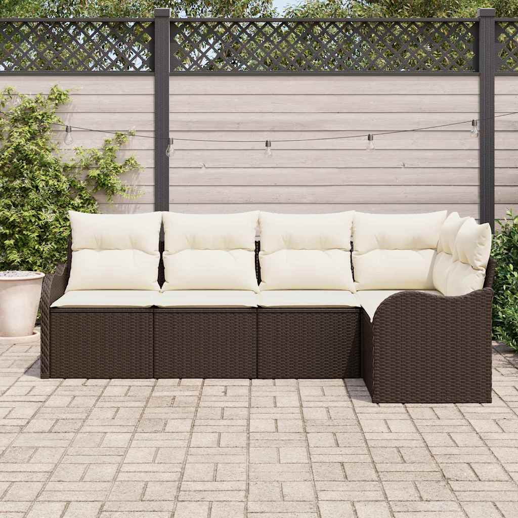 vidaXL Tuinbank Set Zwart poly rattan
