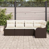 vidaXL Tuinbank Set Zwart poly rattan