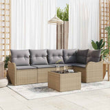 vidaXL Tuinbank Set Zwart poly rattan