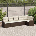 vidaXL Tuinbank Set Zwart poly rattan