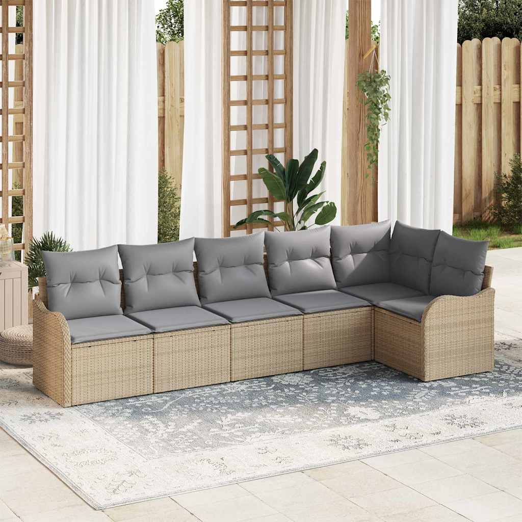 vidaXL Tuinbank Set Zwart poly rattan