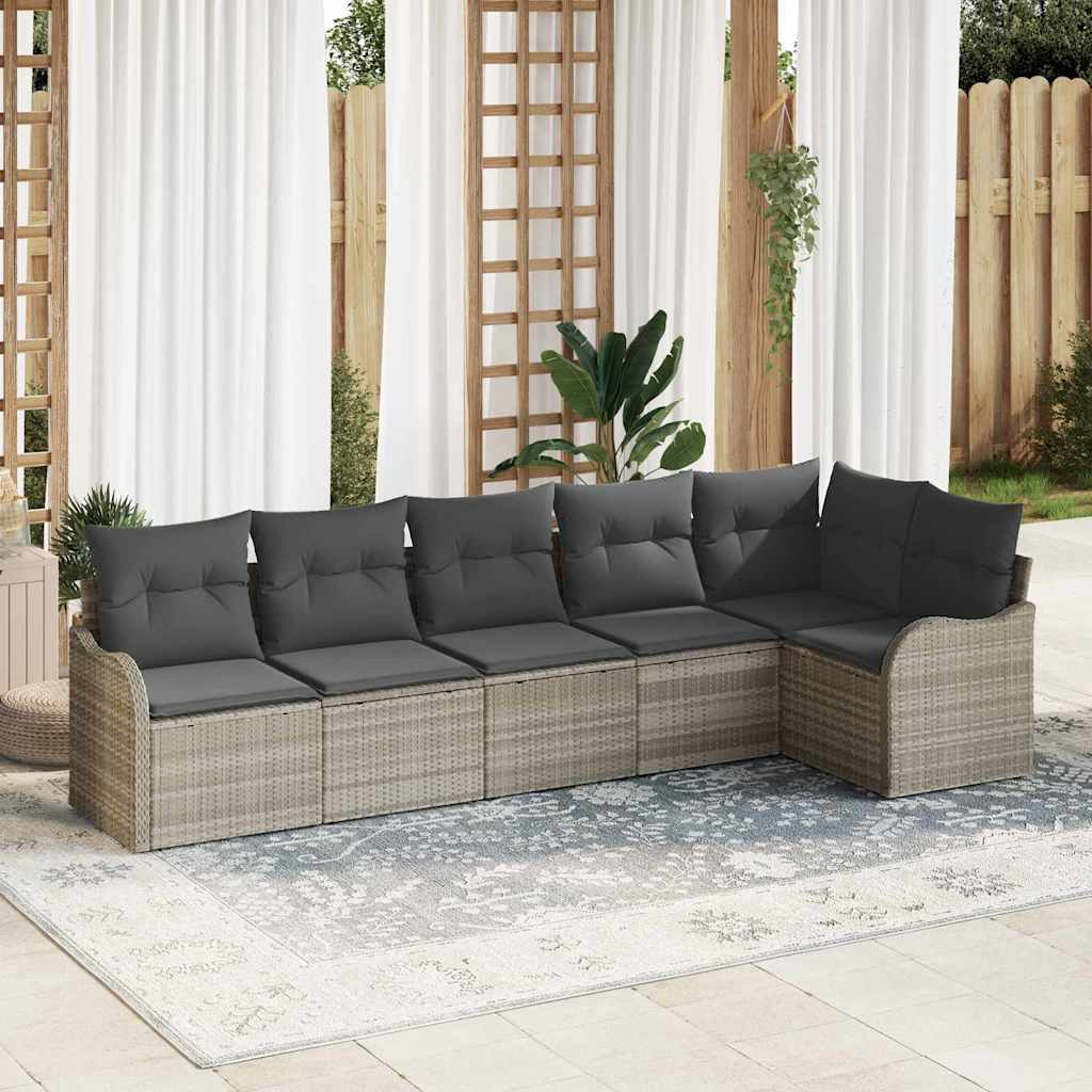 vidaXL Tuinbank Set Zwart poly rattan