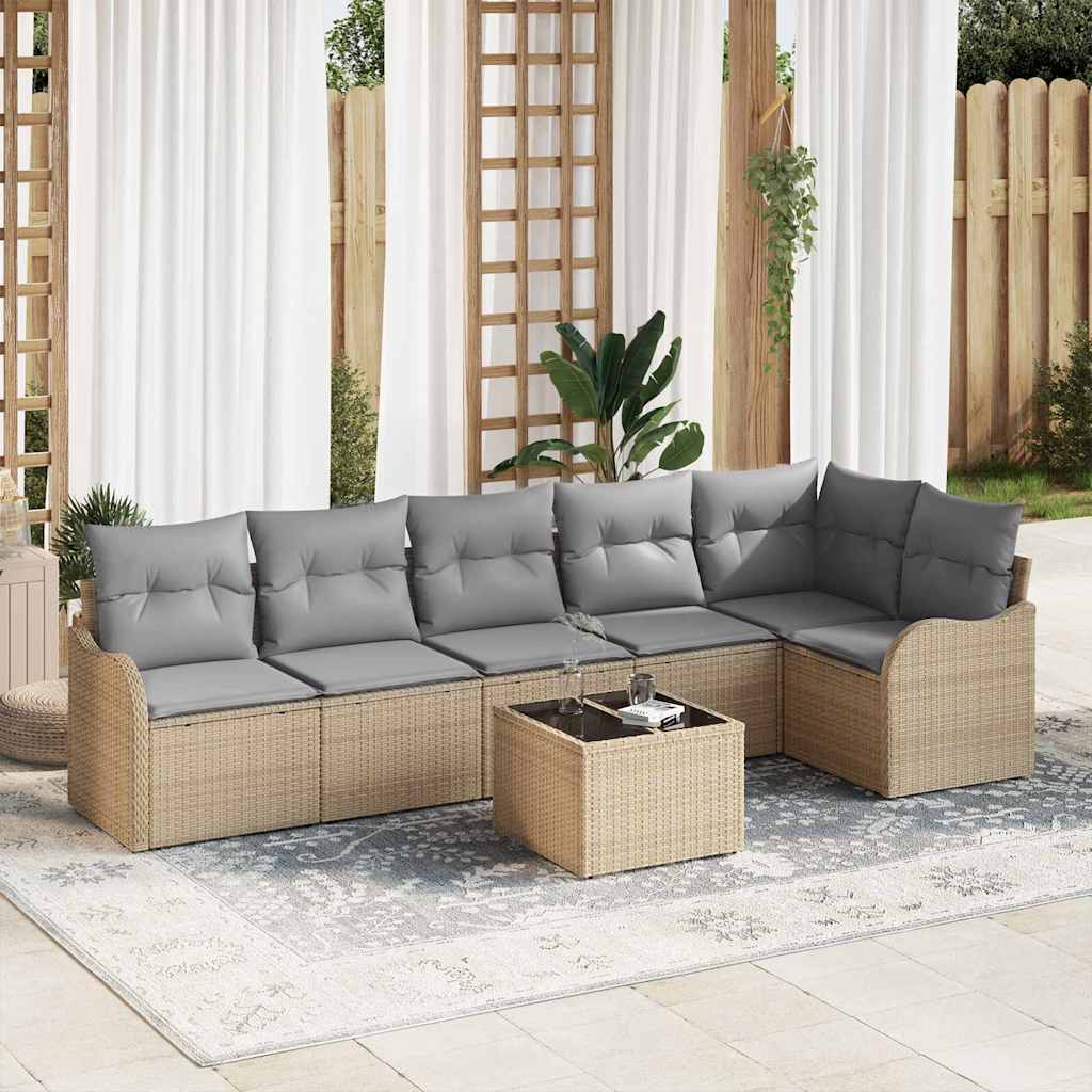 vidaXL Tuinbank Set Zwart poly rattan