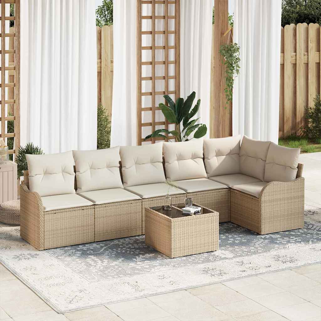 vidaXL Tuinbank Set Zwart poly rattan