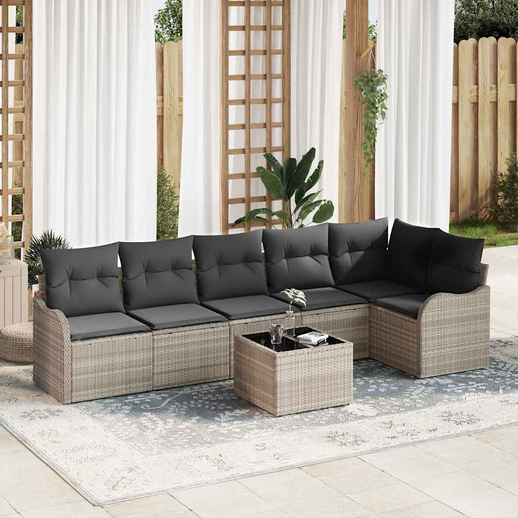 vidaXL Tuinbank Set Zwart poly rattan