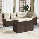 vidaXL Garden Bench Set Black poly rattan