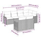 vidaXL Garden Bench Set Black poly rattan