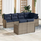 vidaXL Tuinbank Set Grijs poly rattan