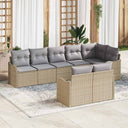 vidaXL Garden Sofa Set 8 Pieces Black Poly Rattan