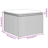 vidaXL Tuinbank Set 6 pcs Bruin poly rattan