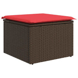 vidaXL Tuinbank Set 6 pcs Bruin poly rattan