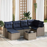 vidaXL Tuinbank Set 6 pcs Bruin poly rattan