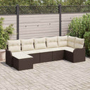 vidaXL Tuinbank Set Zwart poly rattan