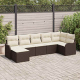 vidaXL Tuinbank Set Zwart poly rattan