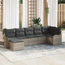 vidaXL Tuinbank Set Zwart poly rattan