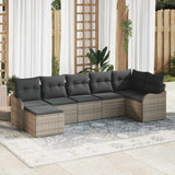 vidaXL Tuinbank Set Zwart poly rattan