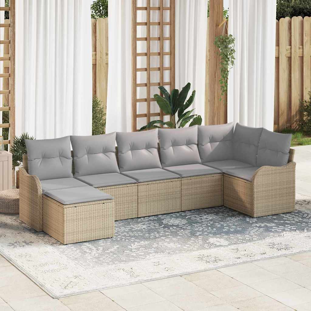 vidaXL Tuinbank Set Zwart poly rattan