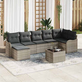 vidaXL Tuinbank Set Zwart poly rattan
