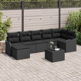 vidaXL Tuinbank Set Zwart poly rattan