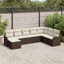 vidaXL Garden Bench Set Black poly rattan