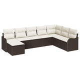 vidaXL Garden Bench Set Black poly rattan