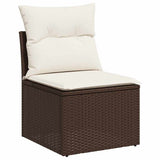 vidaXL Garden Bench Set Black poly rattan