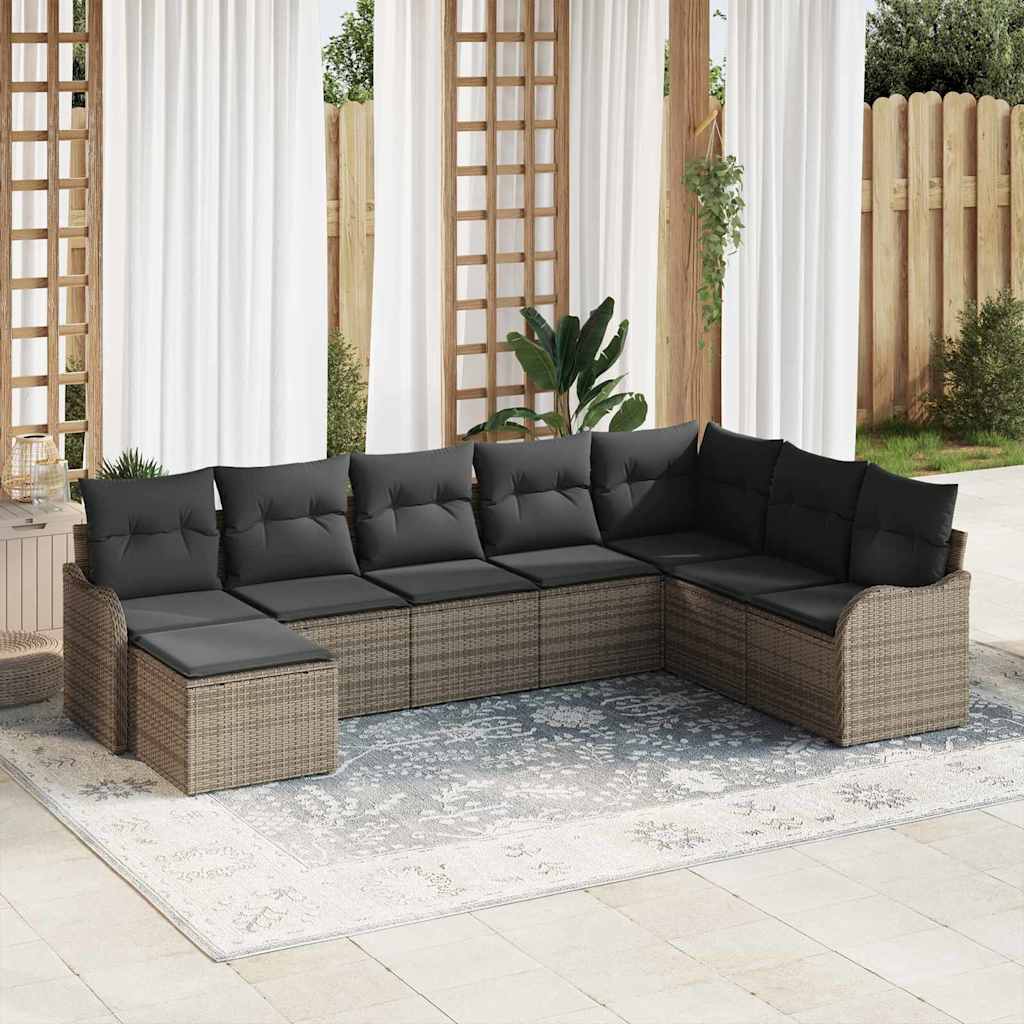 vidaXL Garden Bench Set Black poly rattan