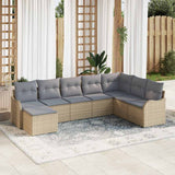 vidaXL Garden Bench Set Black poly rattan
