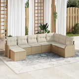 vidaXL Garden Bench Set Black poly rattan