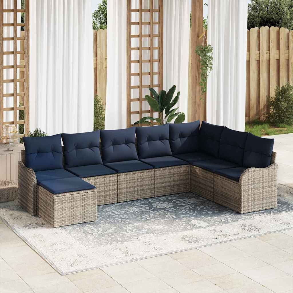 vidaXL Garden Bench Set Brown Poly Rattan