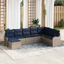 vidaXL Garden Bench Set Brown Poly Rattan