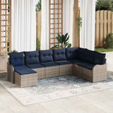 vidaXL Garden Bench Set Brown Poly Rattan
