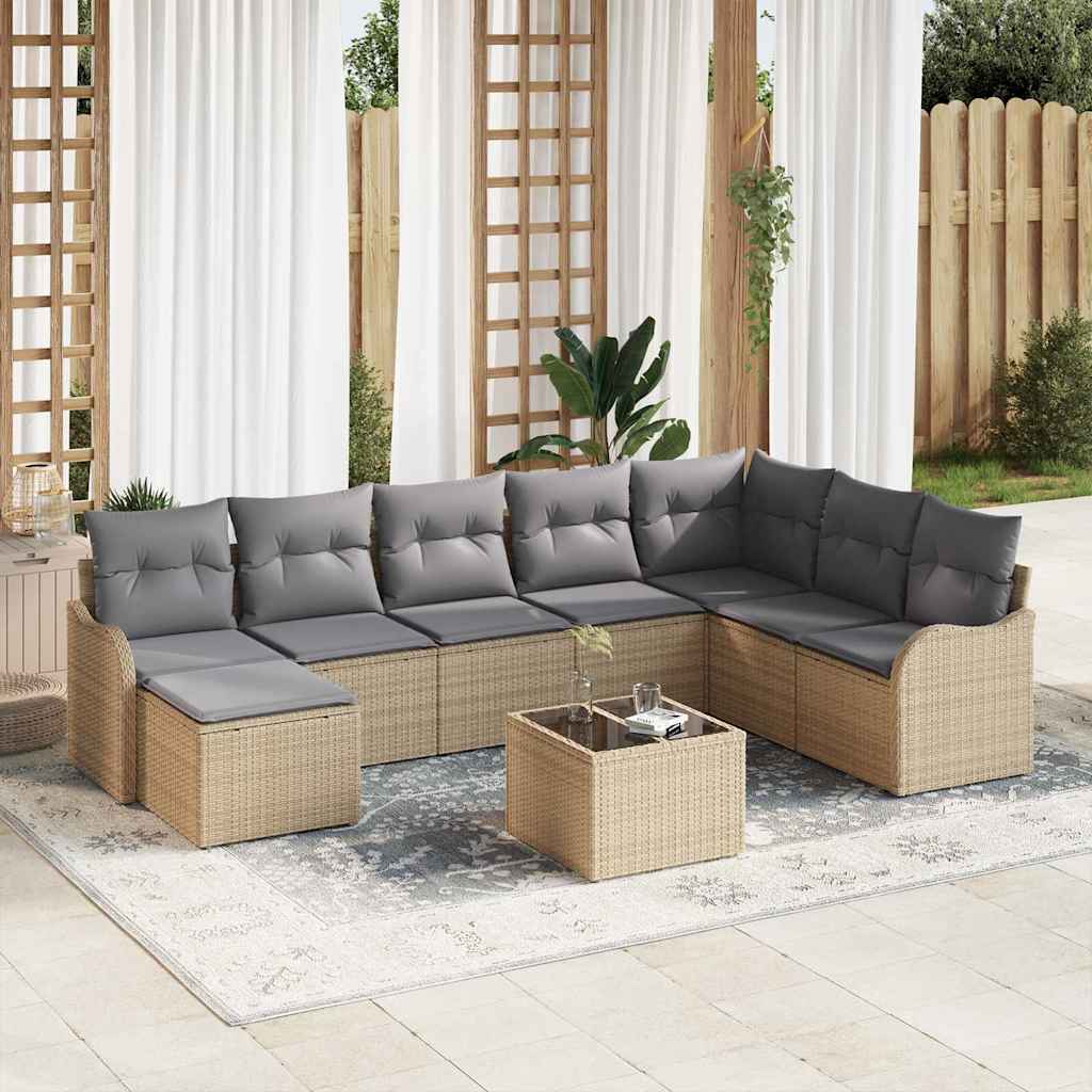 vidaXL Garden Bench Set Black poly rattan