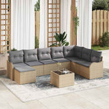 vidaXL Garden Bench Set Black poly rattan