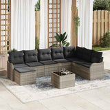 vidaXL Garden Bench Set Black poly rattan