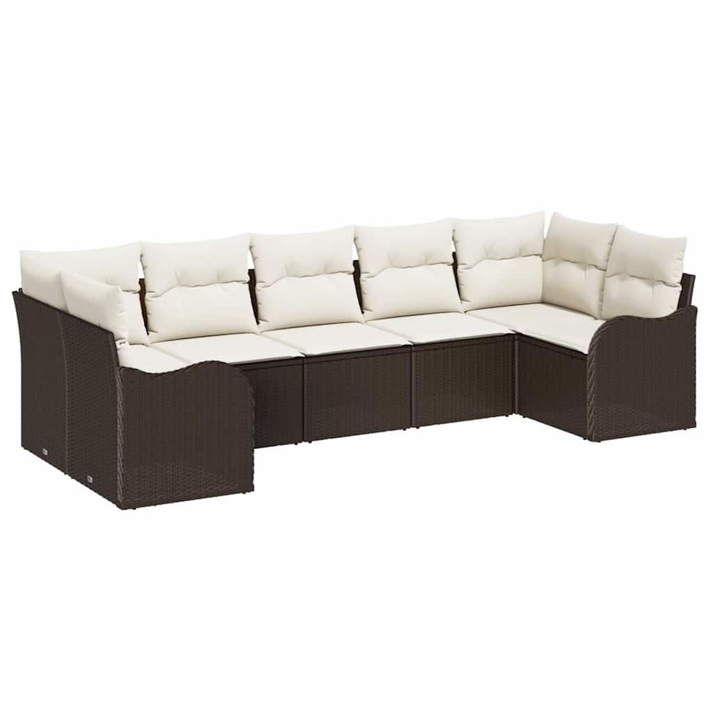 vidaXL Tuinbank Set Zwart poly rattan