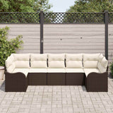 vidaXL Tuinbank Set Zwart poly rattan