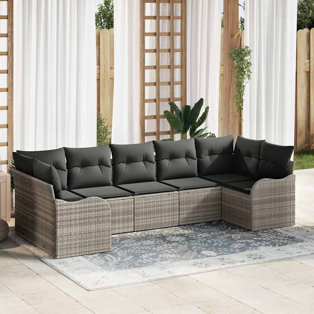 vidaXL Tuinbank Set Zwart poly rattan