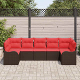 vidaXL Garden Bench Set Brown poly rattan