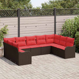 vidaXL Tuinbank Set Bruin poly rattan