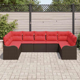 vidaXL Tuinbank Set Bruin poly rattan