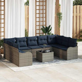 vidaXL Tuinbank Set Bruin poly rattan