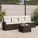 vidaXL Tuinbank Set Zwart 55 x 55 x 37 cm poly rattan
